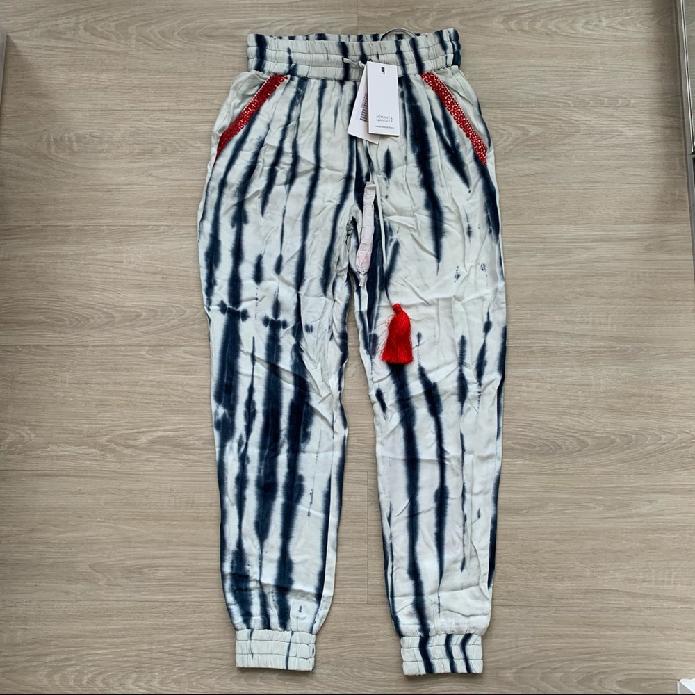 Nwt Hemant & Nandita Embroidered-Trim Pant - image 2